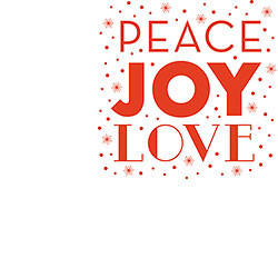 Peace Joy Love Rubber Stamp