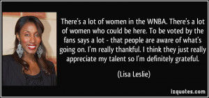 More Lisa Leslie Quotes
