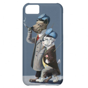 Great Dane and Bulldog - Funny Vintage Dogs iPhone 5C Covers