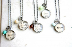 DIY jewelry / Turn favorite sayings into a necklace with mod podge and ...