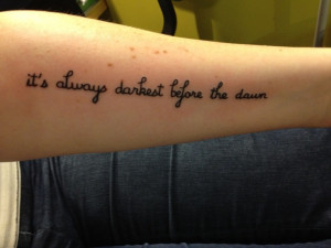 overcoming depression tattoo quotes