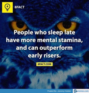 People who sleep late are smarter