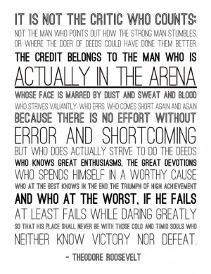 Roosevelt Man The Arena Quote