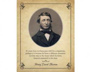 Henry David Thoreau - 16x20 print; excerpt from Walden ...
