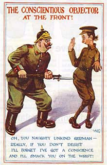 Postcard 1916. Cards such as this rediculed