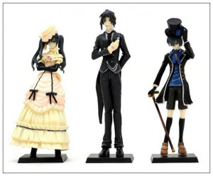 japan anime toy kuroshitsuji black butler sebastian ciel figures set