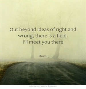 Rumi Quotes Out Beyond Out beyond ideas of right and