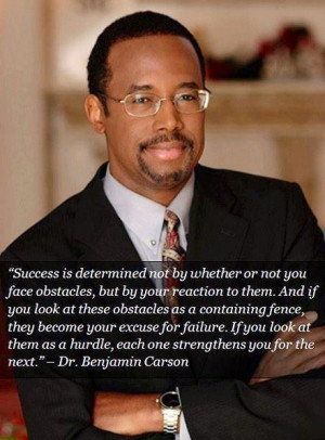 Success quote--Dr. Benjamin Carson