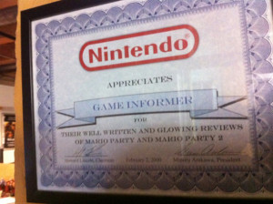 Supposedly the only time Nintendo has been sarcastic.