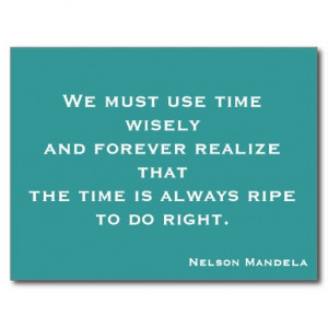 Motivational Postcard - Nelson Mandela Quote