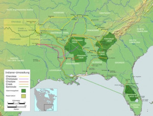 The Trail of Tears map | Clash of Cultures-What Happened When The ...