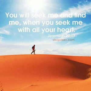 Seek first ye the kingdom of God.