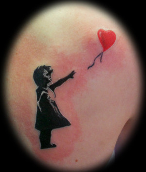 Balloon Girl Tattoo by greyfoxdie85