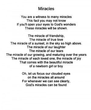 every day: Quotes About MiraclesDon’t believe in miracles — depend ...