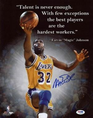 ... Johnson Signed Authentic 11X14 Quote Photo PSA-DNA ITP No. 4A43504