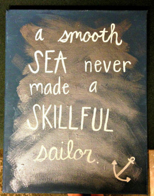 Sailor Anchor quote painting on canvas