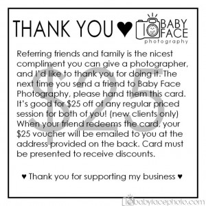 Client Referral Program » Baby Face Photography Blog Client Referral ...
