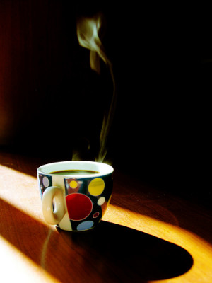 have a hot cup of coffee on a beautiful Saturday morning
