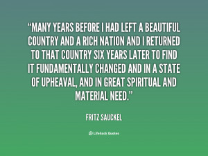 Many years before I had left a beautiful country and a rich nation and ...