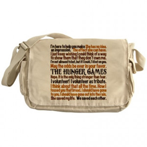 Cinna Gifts > Cinna Bags & Totes > Hunger Games Quotes Messenger Bag