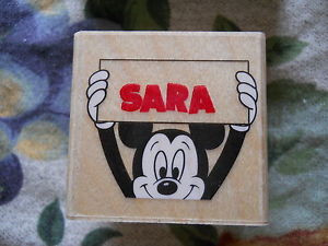 Rubber-Stamp-Name-Saying-Quote-Phrase-Sara-Mickey-Mouse-Disney-Sign ...