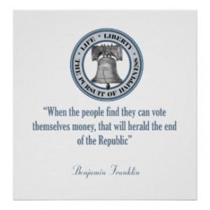 Benjamin Franklin Quote (Money) Posters