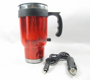 FREE SHIPPING 16oz Electric Heated Travel Coffee Cup Mug Car 12V