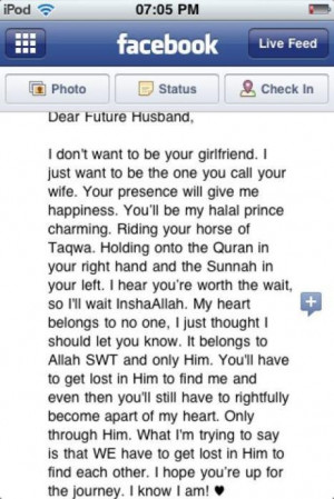 Dear future husband,