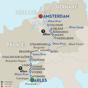 Rhine & Rhône Revealed – Cruise Only Northbound 2016 / 2015