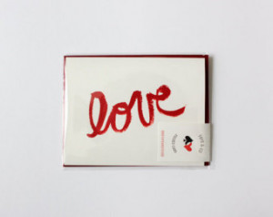 Love in Brush Script, Greeting Card