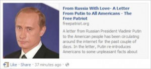 Dear Internet: Putin 'Letter to All Americans' Wasn't Written by Putin