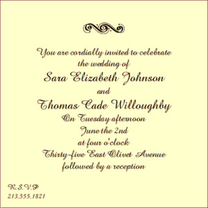 Wedding Invitation -