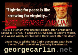 GeorgeCarlin.com statement 2010 page crediting Emma S. Riches 2002 ...