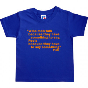 Plato Wise Men Quote Royal Blue Kids' T-Shirt. The Classical Greek ...