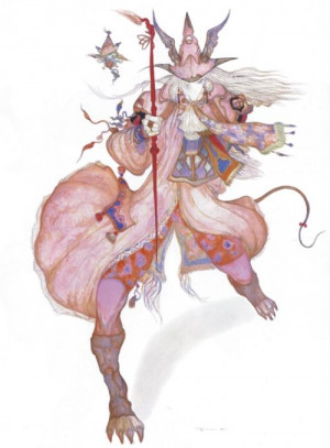 FFIX Artbook - Page 9Freya’s original design by Amano. This seems to ...