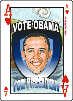 VOTE BARACK OBAMA - Politically WILD! Playing Cards - Democrat Edition