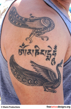 tibetan tattoo design on arm