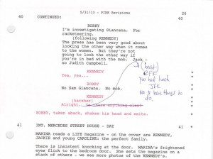 Killing Kennedy Rob Lowe's Killing Kennedy Script