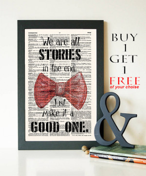 Dr Who Quotes Poster Dr Who Bowtie Art Print Dr Who Art time lord Dr ...