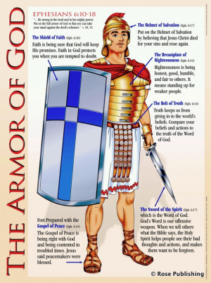 accordance with Ephesians 6, I'm strapping on the armor of God. Just ...