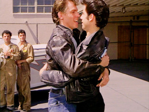 Kenickie (Jeff Conway) and Danny (John Travolta) in Grease