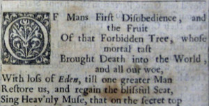 The opening of Book I, from the first edition of 1667.