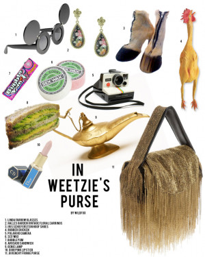 Weetzie Bat – inside her purse