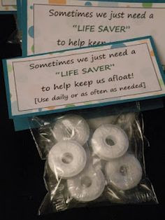 Made these for the other classroom teachers... 'LIFE SAVERS'