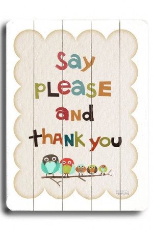 ArteHouse Please and Thank You Distressed Wood Wall Plaque