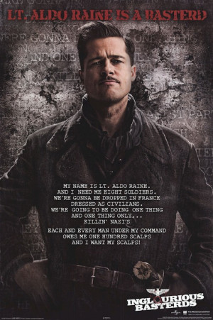 Inglourious Basterds - Aldo Raine Scalps Movie Poster
