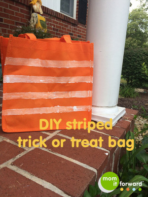 Supplies for Your DIY Striped Trick or Treat Bag