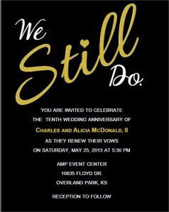 Wedding Vow Renewal Invitation