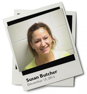 Photo Susan Butcher was arrested on December 13 2014 in Becker