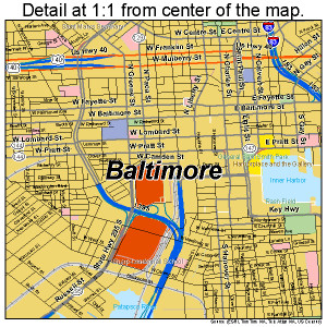 baltimore city street map free